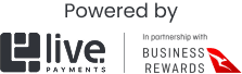 Powered by Live Payments. In partnership with Qantas Business Rewards